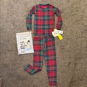Kickee Pants NWT “Peacock Plaid” long-sleeved PJ Set-Unisex Toddler size 6